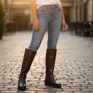 Xena Women’s‎ Brown Leather Riding Boots | Size 7 (37.5)